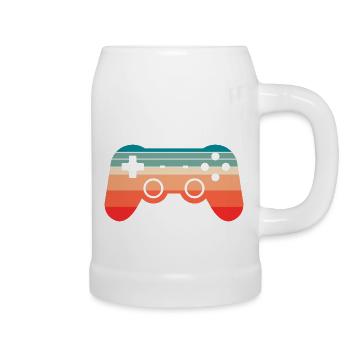 Gamer Gaming Gamepad - Bierkrug - Weiß - Rechts