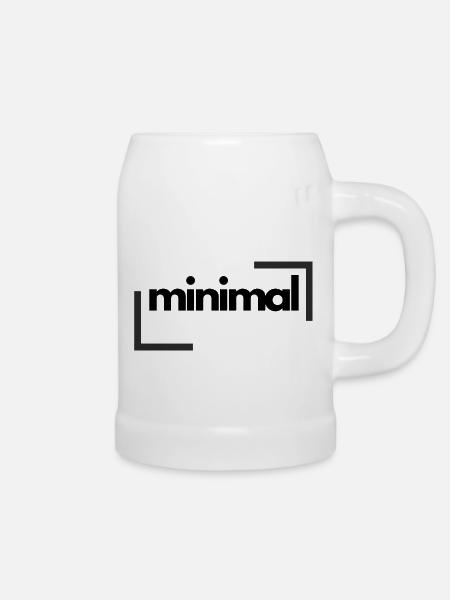 Minimal - Bierkrug - Weiß