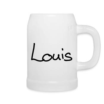 Louis - Chope en céramique - blanc - Droite