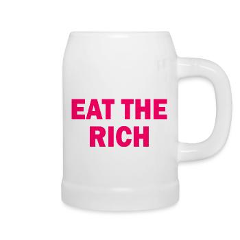 Eat the rich - Bierkrug - Weiß - Rechts