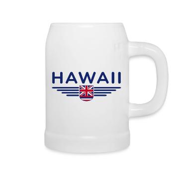 Hawaii Fan T-Shirt – Aloha Style - Beer Mug - white - Right