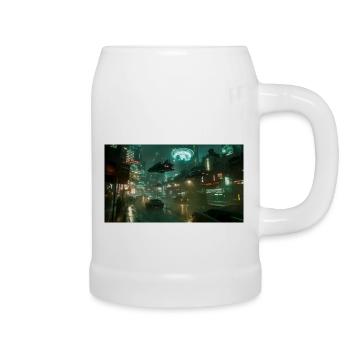Cyberpunk Stadt - Bierkrug - Weiß - Rechts