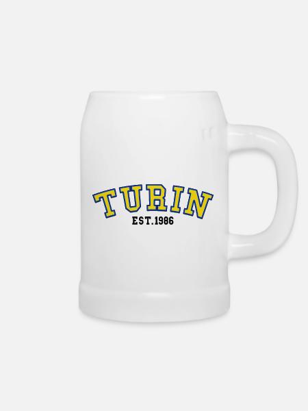 Turin gegründet 1986 - Bierkrug - Weiß