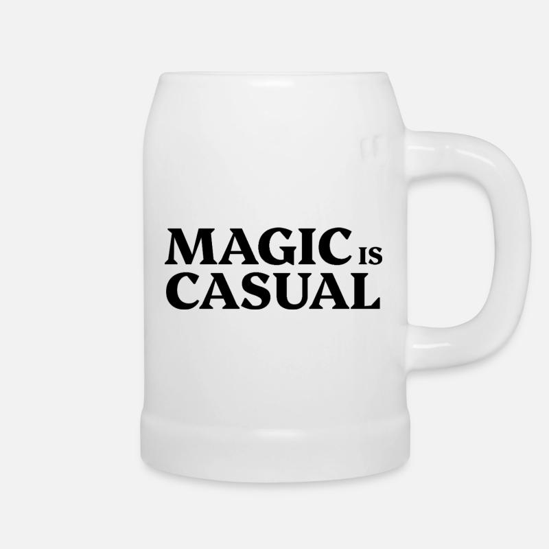 Magic is casual - Beer Mug - white