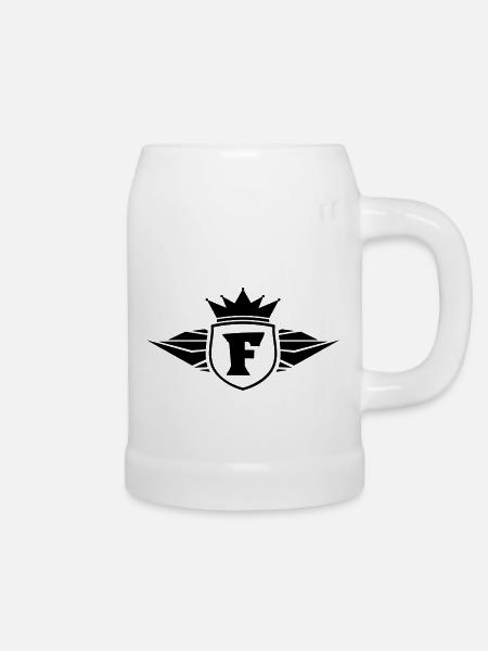 f_letter_f1 - Bierkrug - Weiß