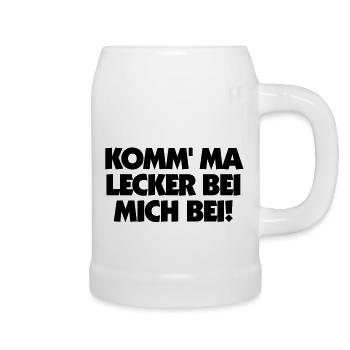 KOMM' MA LECKER BEI MICH BEI! - Bierkrug - Weiß - Rechts