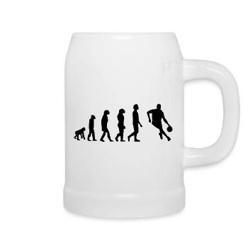 Basketball-Evolution - Bierkrug - Weiß - Rechts