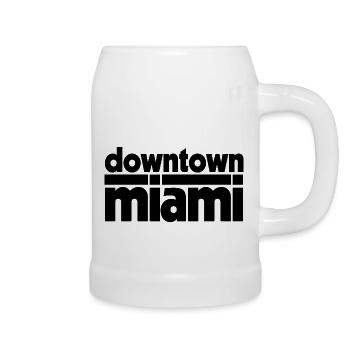 Centre-ville de Miami - Chope en céramique - blanc - Droite