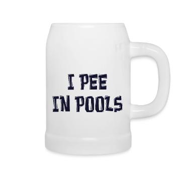 i pee in pools - Bierkrug - Weiß - Rechts