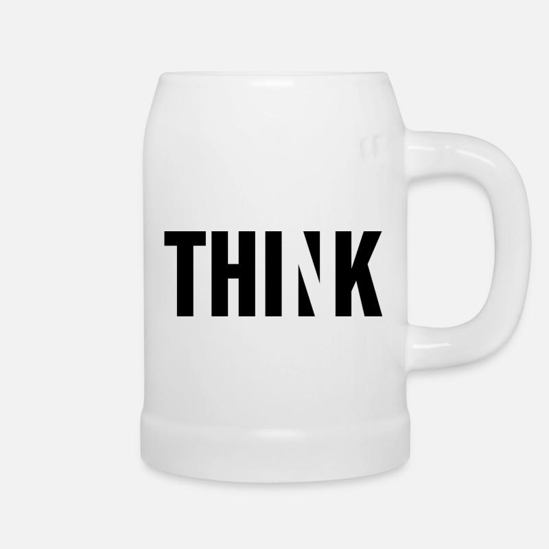 Think - Beer Mug - white