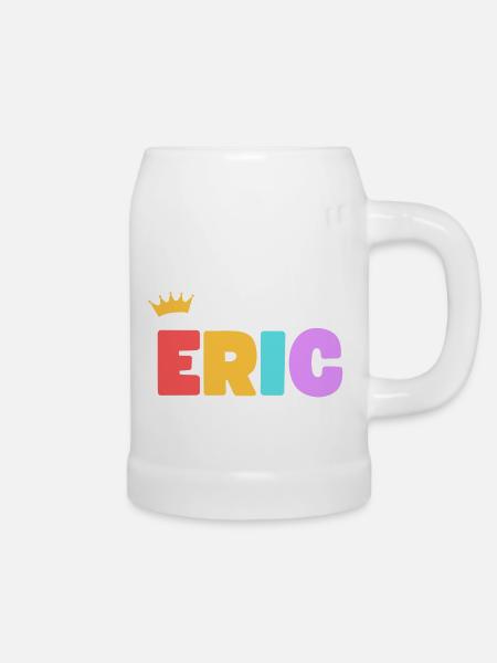 Eric! Personalisierbar - Bierkrug - Weiß