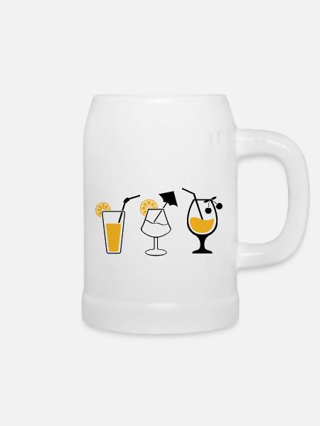 cocktails - Bierkrug - Weiß