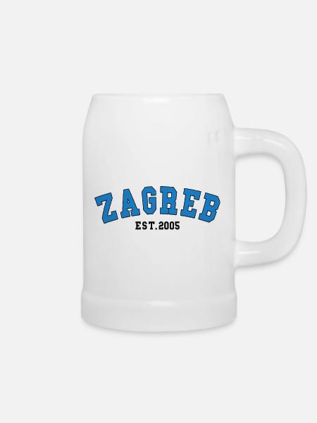 Zagreb Est.2005 - Bierkrug - Weiß