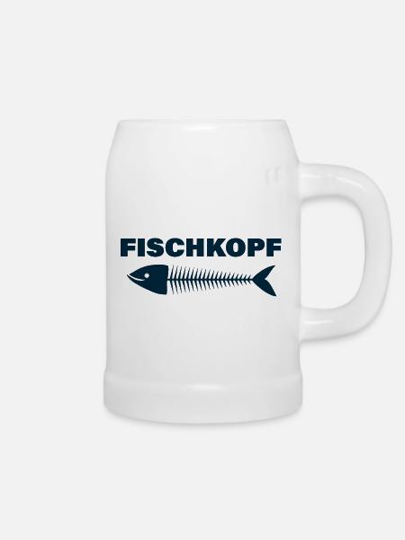FISCHKOPF - Bierkrug - Weiß