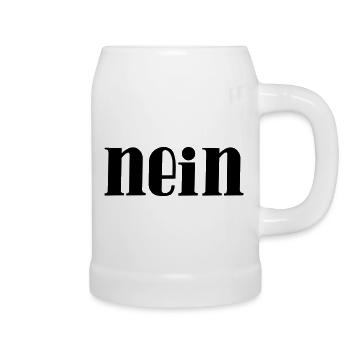 no - Lettering Typo - Beer Mug - white - Right