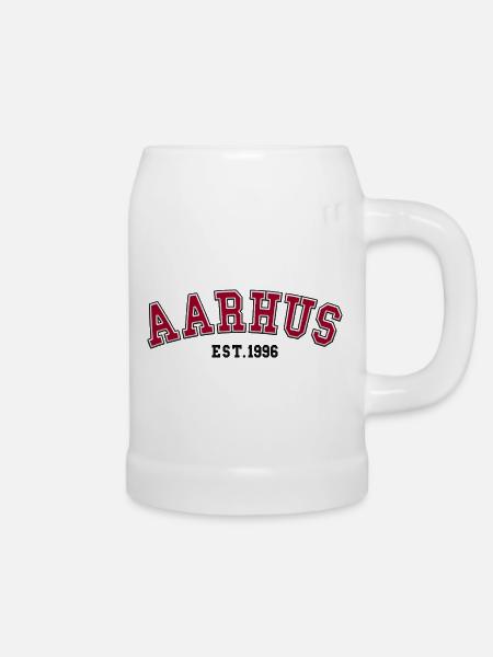 Aarhus gegründet 1996 - Bierkrug - Weiß