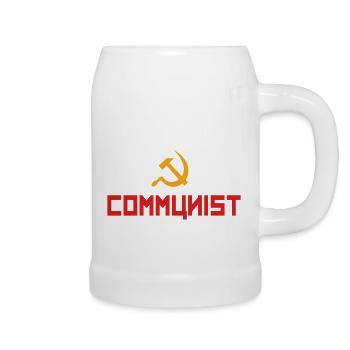 Communist with hammer and sickle - Chope en céramique - blanc - Droite
