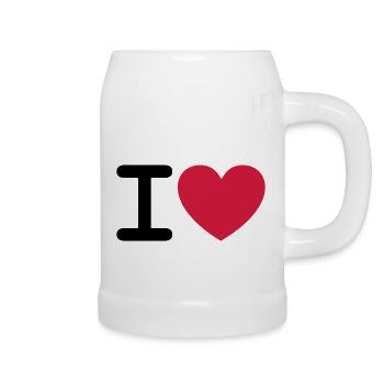 I *heart* - Beer Mug - white - Right