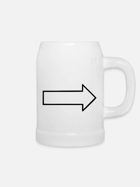 Pfeil - Bierkrug - Weiß