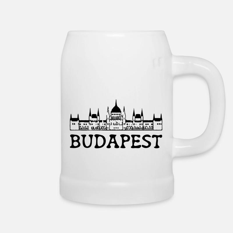 budapest - Bierkrug - Weiß