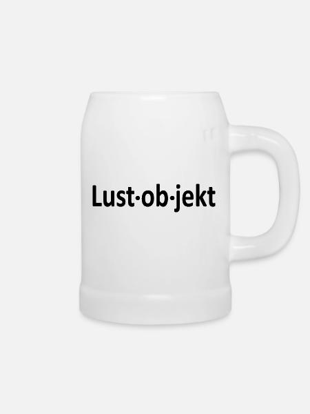 Lustobjekt -Version Rechtschreibung-schwarz - Bierkrug - Weiß