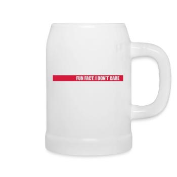 I don't care fact - Beer Mug - white - Right