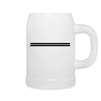 Double stroke design template to design yourself - Beer Mug - white - Right