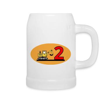 Excavator - Beer Mug - white - Right