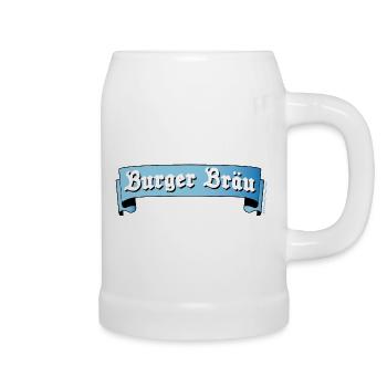 Sturm der Liebe Burger Bräu Logo - Bierkrug - Weiß - Rechts