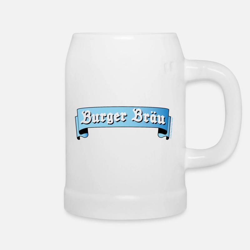 Tempesta D'Amore Logo Di Burger Bräu - Boccale per birra - bianco