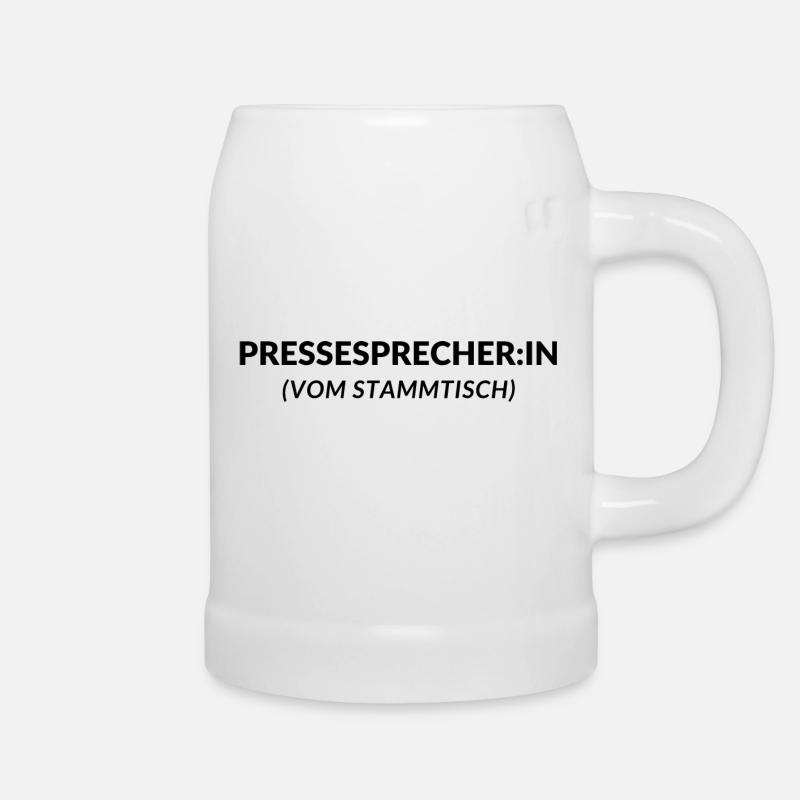 Pressesprecher:in - Bierkrug - Weiß