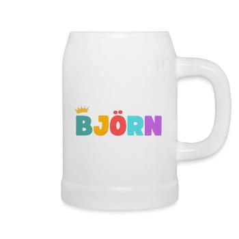 Björn! Personalisierbar - Bierkrug - Weiß - Rechts