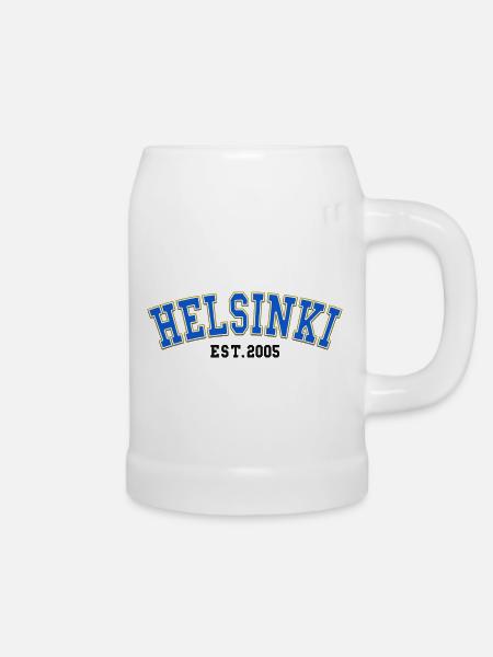 Helsinki, gegründet 2005 - Bierkrug - Weiß
