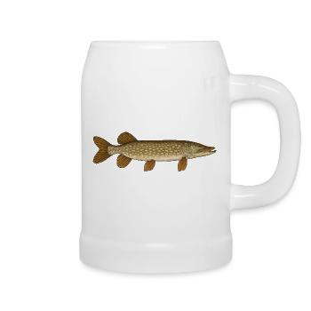 Hecht Köder Hecht Angler Hechte Hecht - Bierkrug - Weiß - Rechts