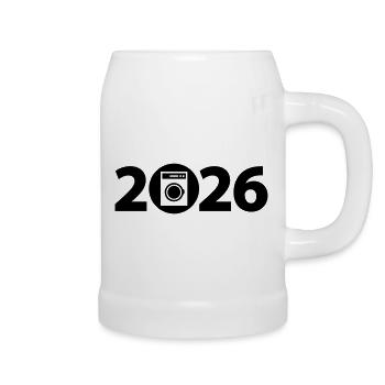 Washing machine 2026, laundry 2026 - Beer Mug - white - Right