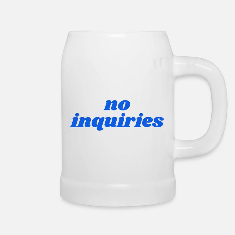 no inquiries - Beer Mug - white