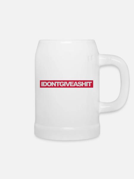 Give a Shit - Bierkrug - Weiß