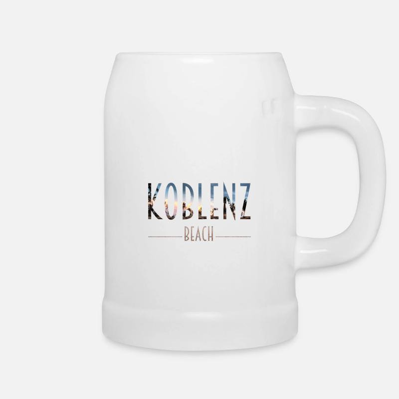 Koblenz Beach - Bierkrug - Weiß