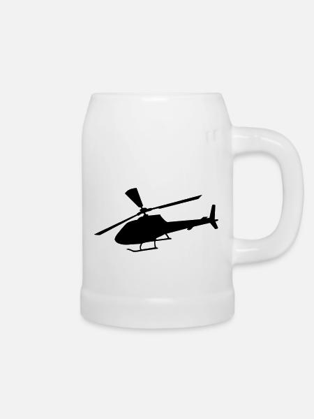 hubschrauber - Bierkrug - Weiß