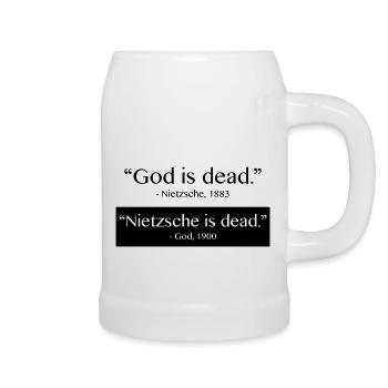 God is Dead - Nietzsche is dead - Chope en céramique - blanc - Droite