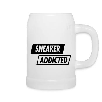SNEAKER ADDICTED - Bierkrug - Weiß - Rechts