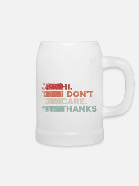 Hallo. Het maakt me niet uit. dank. Het maakt me niet uit - Bierpul - wit