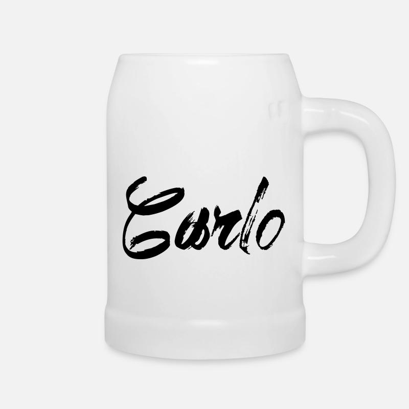 Carlo - Bierkrug - Weiß
