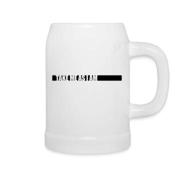 Logo Take me - Beer Mug - white - Right