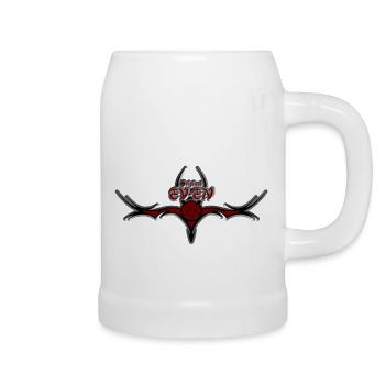 Tribal pentagram - Bierkrug - Weiß - Rechts