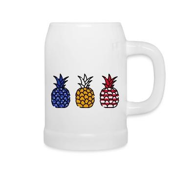 Pineapple America - Beer Mug - white - Right