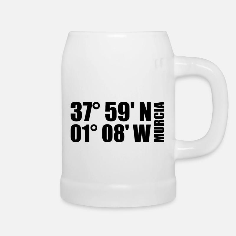 Murcia Coordinates - Beer Mug - white