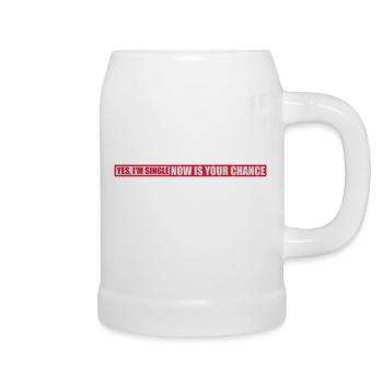 single now your chance - Bierkrug - Weiß - Rechts