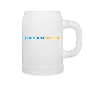 better with a dog - Bierkrug - Weiß - Rechts