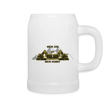 Mein Job, Mein Hobby - Bierkrug - Weiß - Rechts
